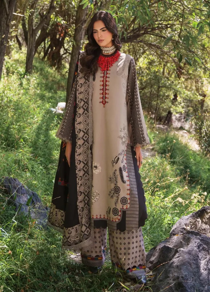 C Prints by Charizma Unstitched Printed Staple 3 Piece Suit