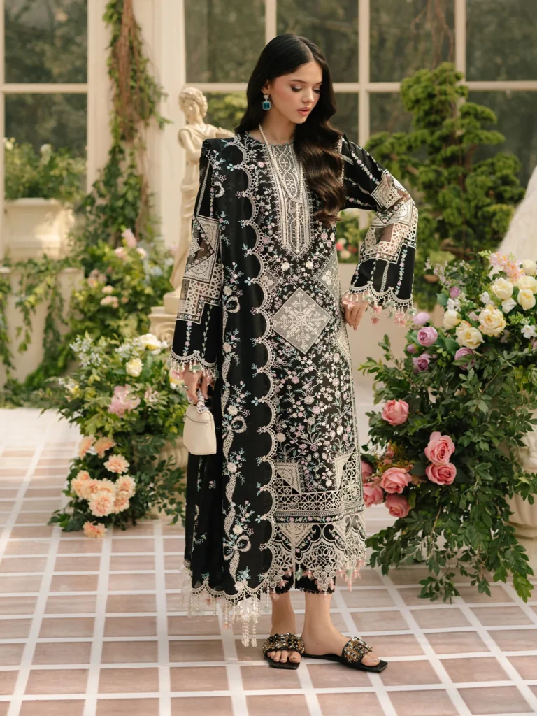 Bin Ilyas Freesia Collection Embroidered Lawn Unstitched 3Pc Suit - 103B