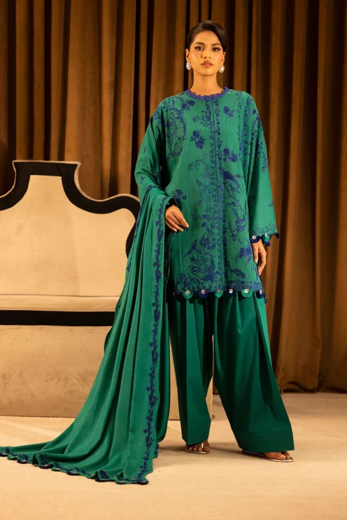 Sana Safinaz Unstitched Slub Muzlin 3 Piece Suit