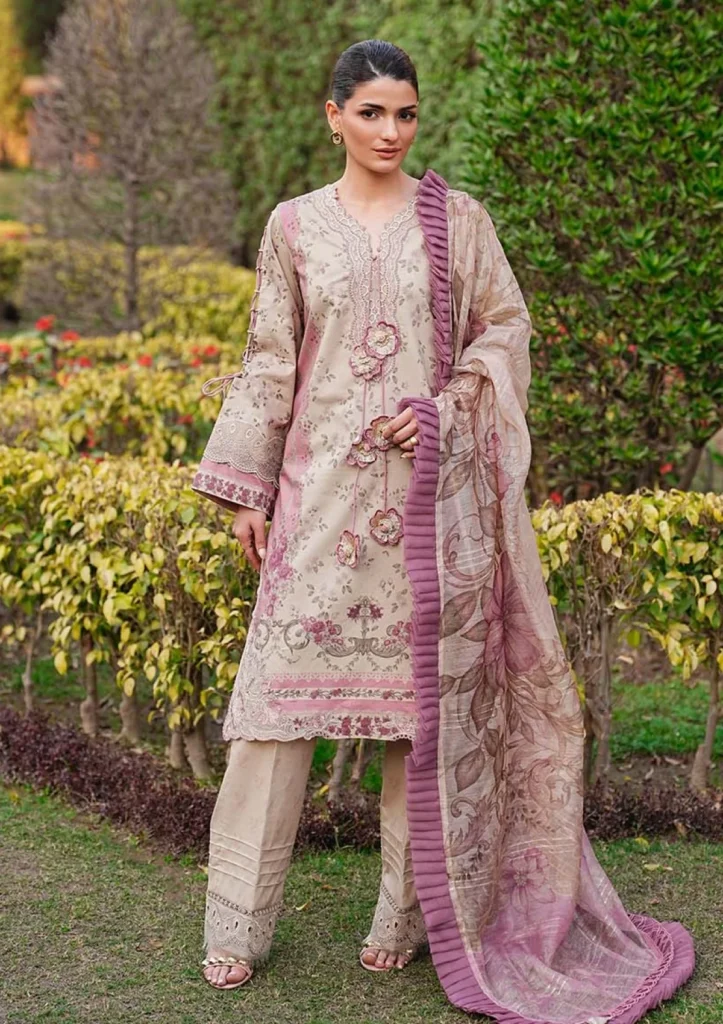 Zarqash Luxe Lawn Eid Edit '26 | ZQL004 | Unstitched 3-Piece