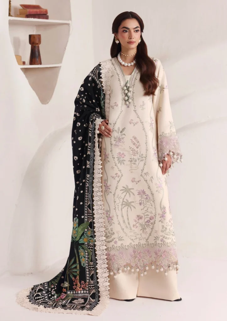 Naqsh Seraphine Winter Edit '26 Unstitched 3-Piece Albescent White