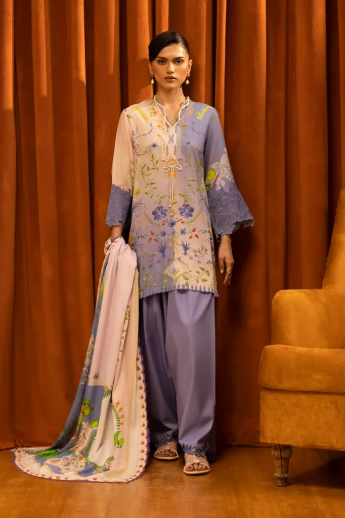 Sana Safinaz Unstitched Linen Muzlin 3 Piece Suit