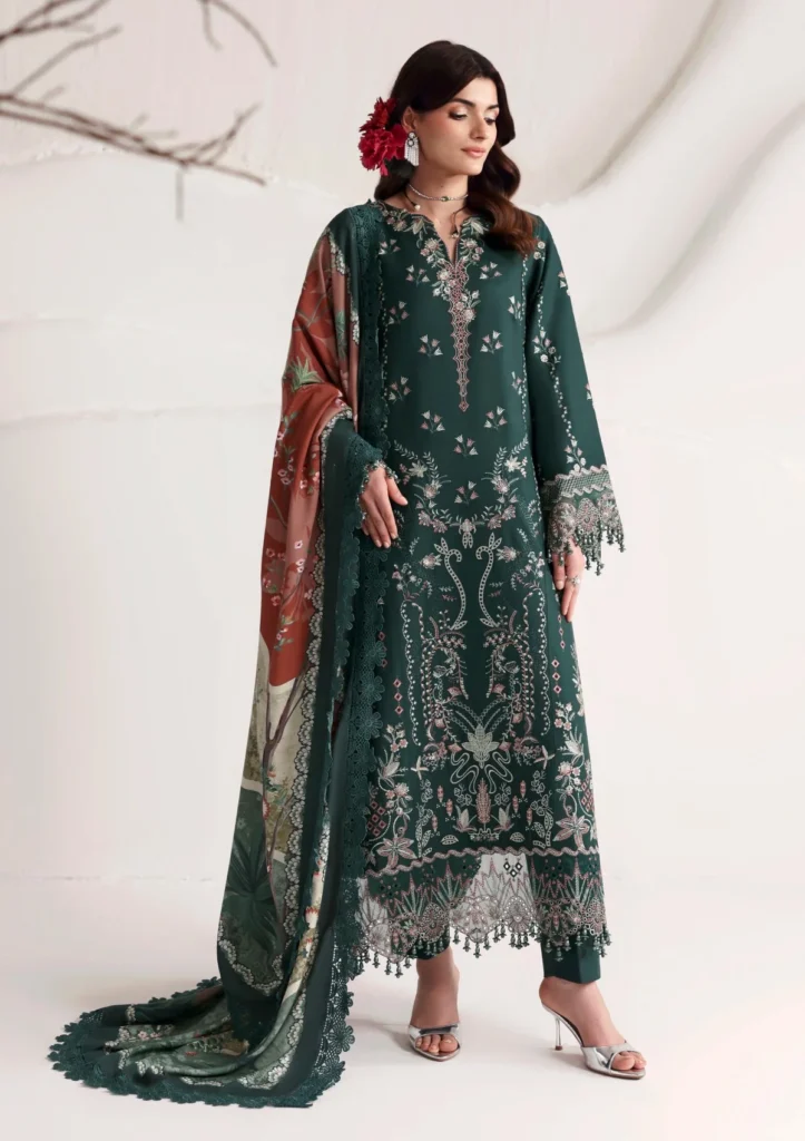 Naqsh Seraphine Winter Edit '26 Unstitched 3-Piece Timber Green