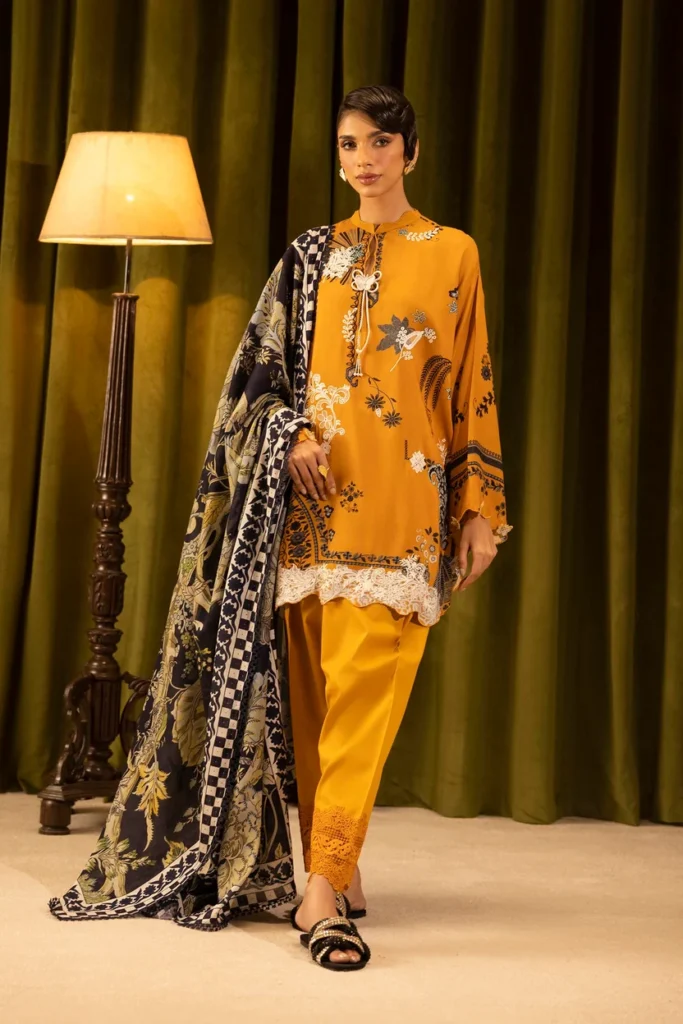Sana Safinaz Unstitched Linen Muzlin 3 Piece Suit