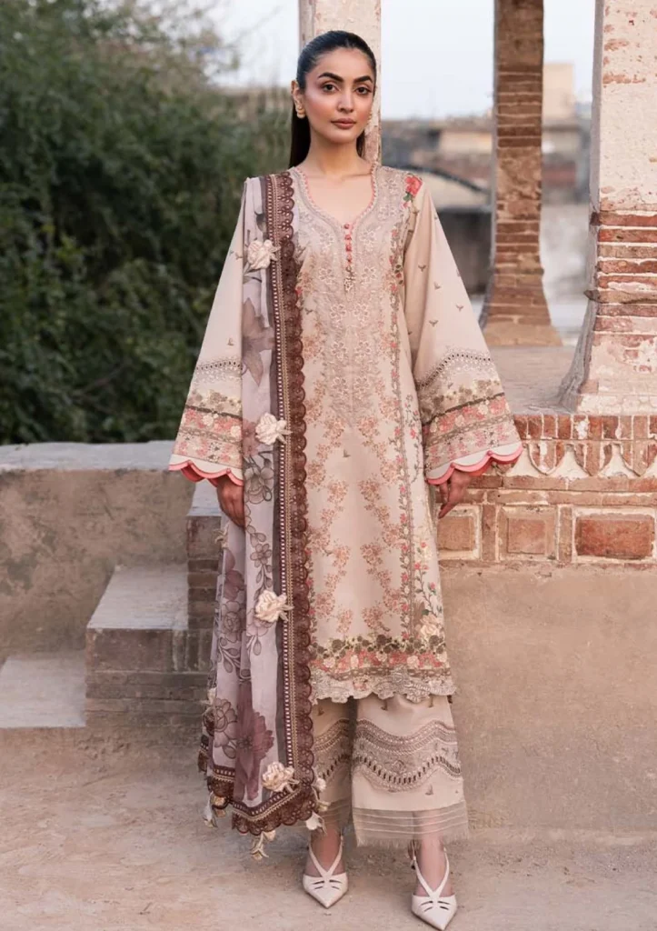 Zarqash Luxe Lawn Eid Edit '26 | ZQL009 | Unstitched 3-Piece