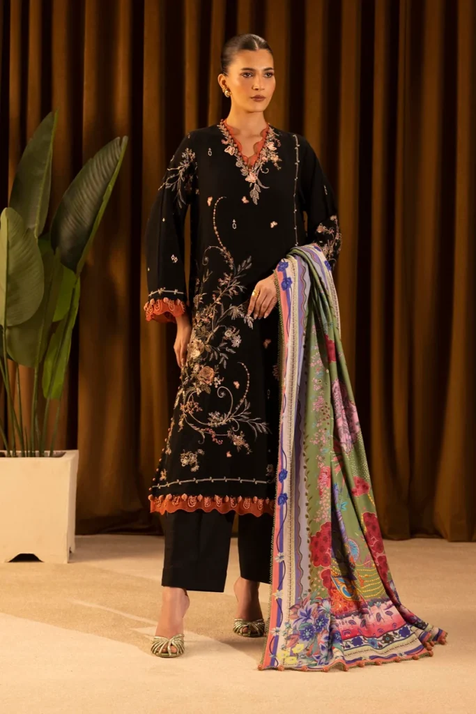 Sana Safinaz Unstitched Slub Muzlin 3 Piece Suit