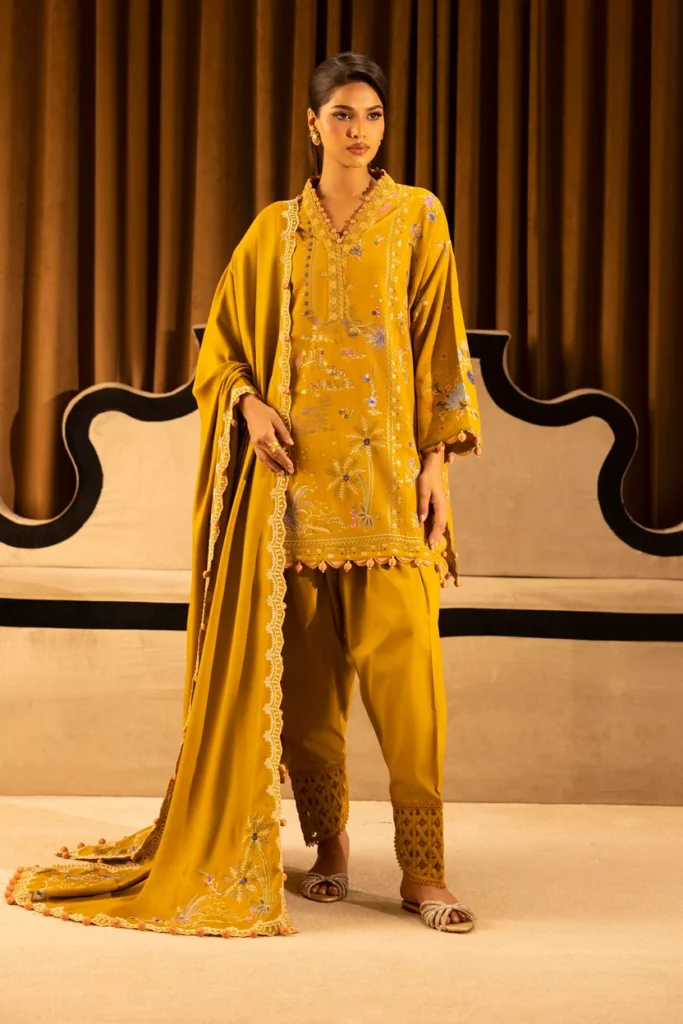 Sana Safinaz Unstitched Slub Muzlin 3 Piece Suit