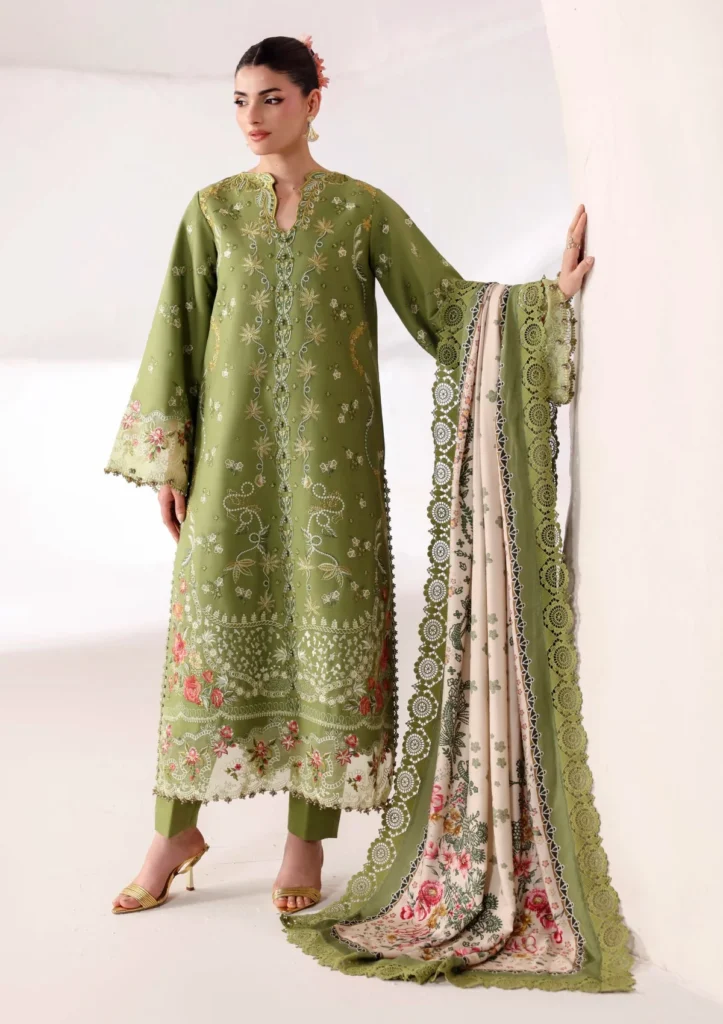 Naqsh Seraphine Winter Edit '26 Unstitched 3-Piece Olive Green