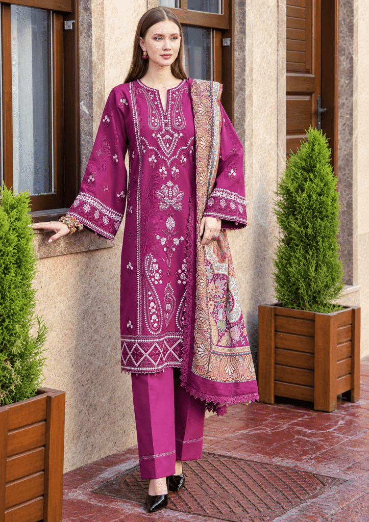 EshaAisha Premiuim Winter Embroidered Collection 3PC