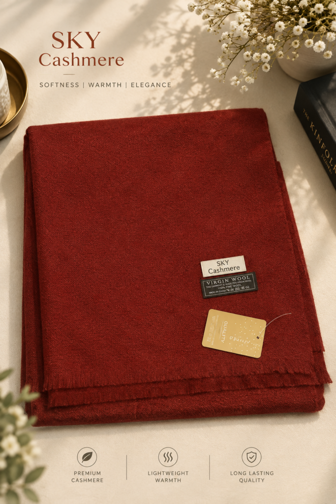 SKY Cashmere – Premium Virgin Wool Shawl