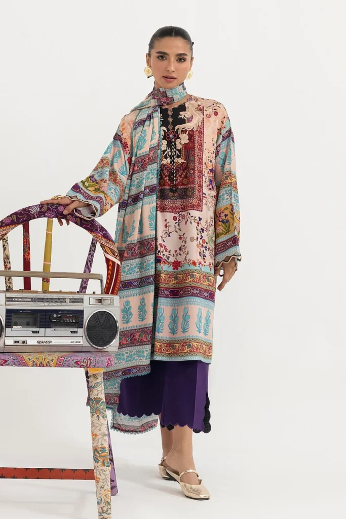 Sana Safinaz Unstitched 3 Piece Linen Suit