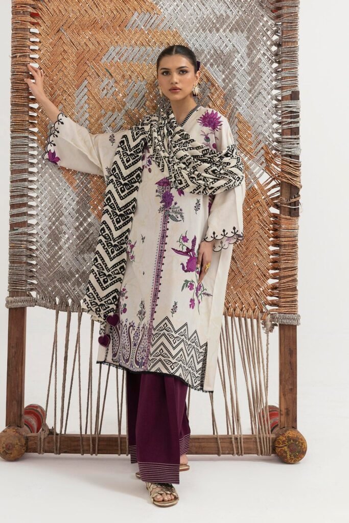Sana Safinaz Unstitched 3 Piece Linen Suit