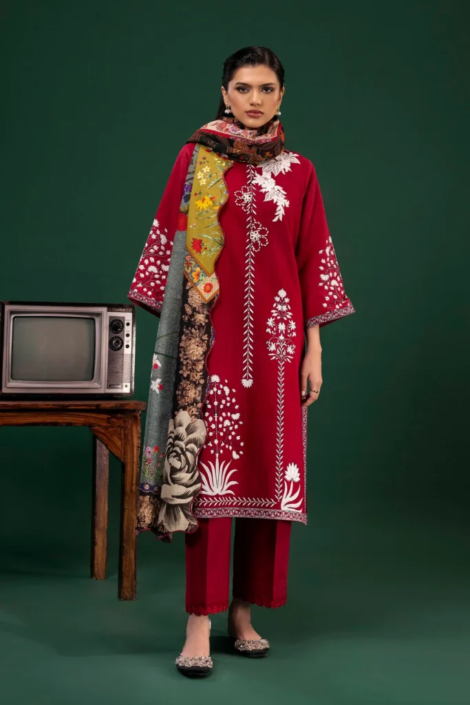 Sana Safinaz Unstitched 3 Piece Slub Suit