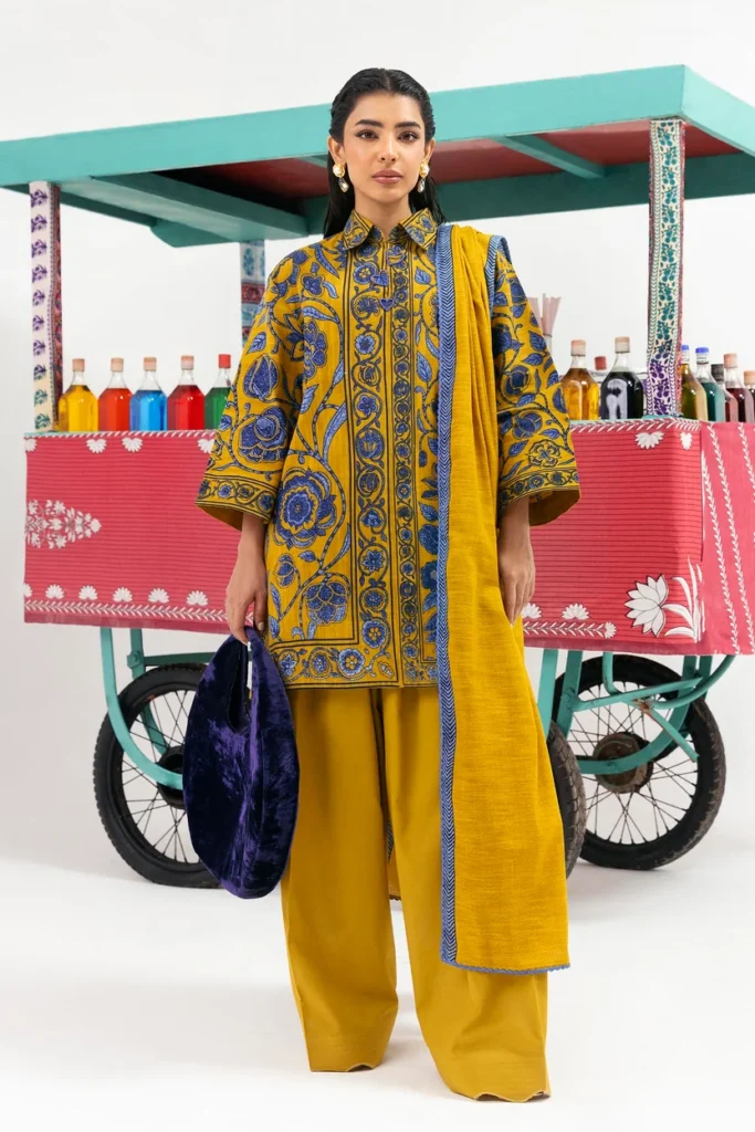 Sana Safinaz Unstitched 2 Piece Slub Suit