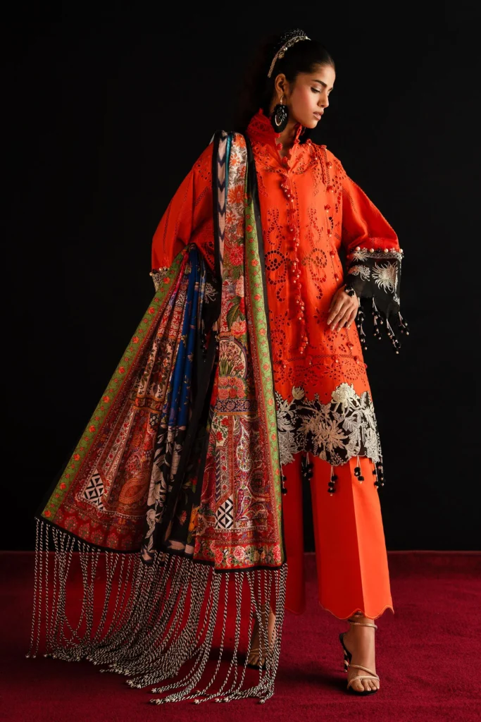 Sana Safinaz Embroidered Luxury Lawn Unstitched 3Pc Suit D-01A