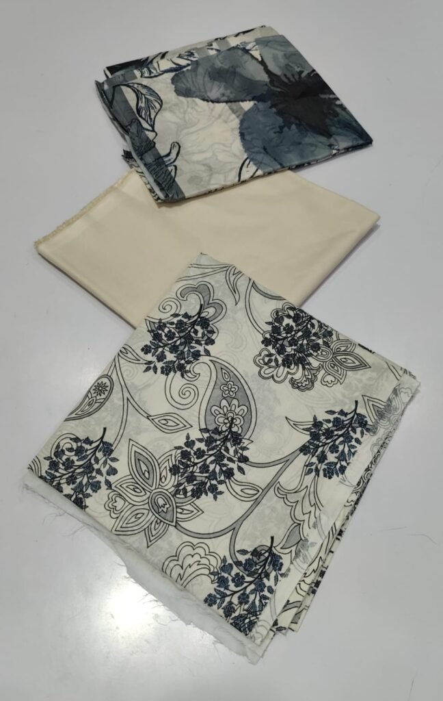 Zeenia Lawn Collection – 3 Piece Unstitched Printed Lawn Suit with Lawn Dupatta & Trouser