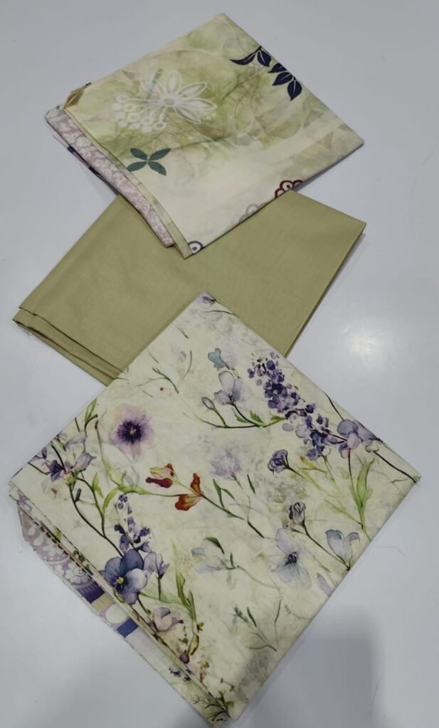 Zeenia Lawn Collection – 3 Piece Unstitched Printed Lawn Suit with Lawn Dupatta & Trouser