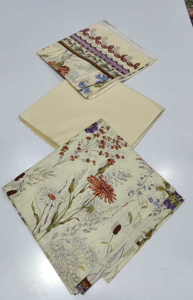 Zeenia Lawn Collection – 3 Piece Unstitched Printed Lawn Suit with Lawn Dupatta & Trouser