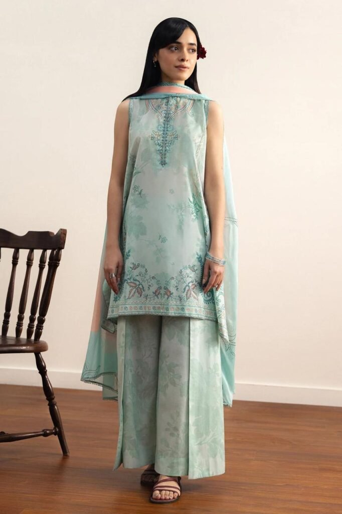 COCO by Zara Shahjahan Prints Drop One Unstitched 3-Piece Sora-3B