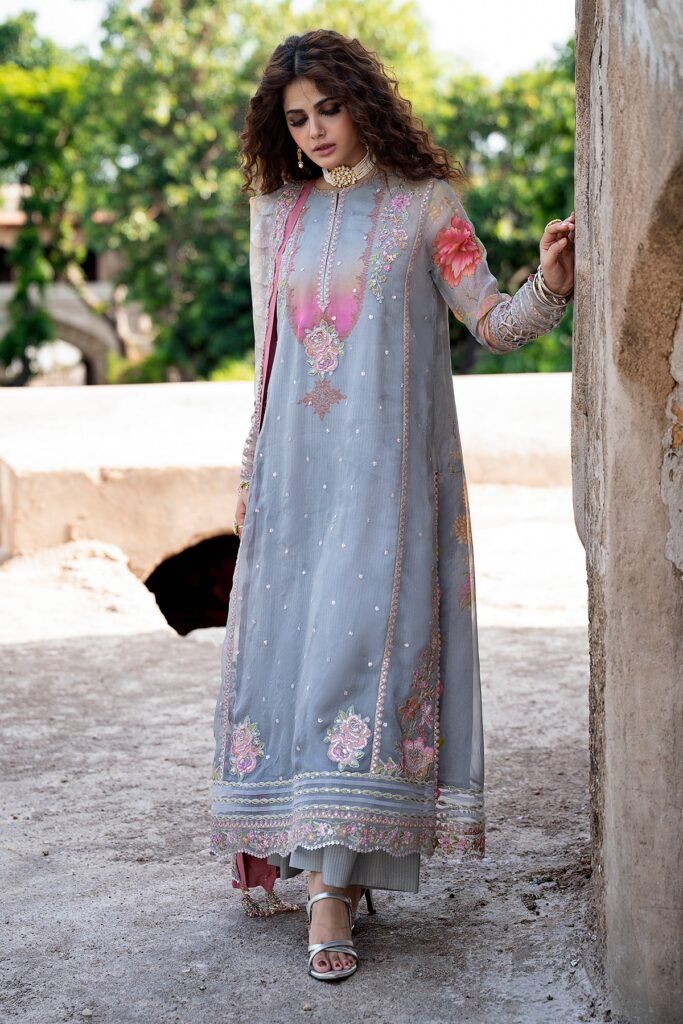 Charizma Vasal Luxury Chiffon Embroidered Unstitched 4Pc Suit - VSLW6-03