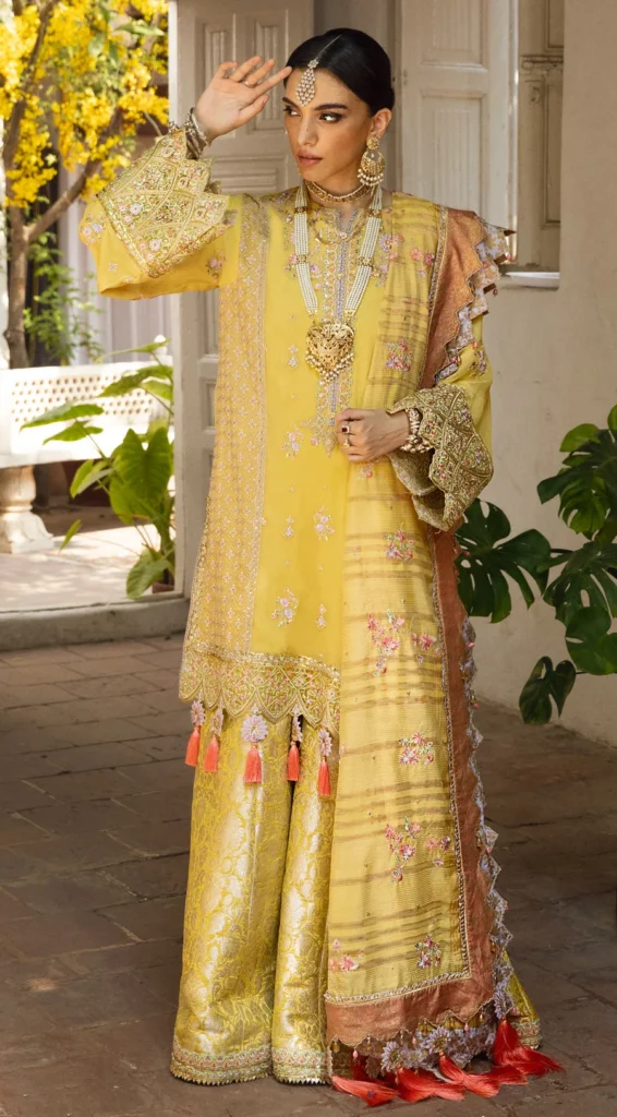 Anaya Anahita Alara Wedding Collection – Unstitched Embroidered Chiffon 3 Piece Formal Suit with Organza Dupatta AKW22-04