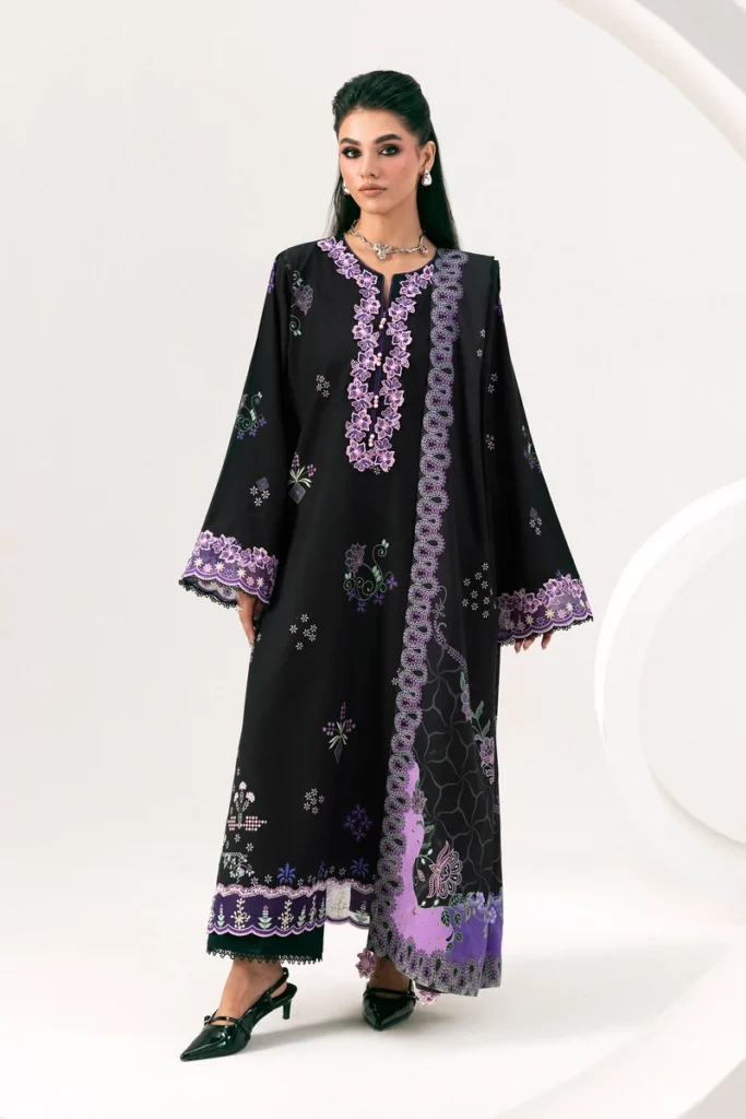 Qalamkar Qprints Sajal QPW-09B – Unstitched Linen 3 Piece Suit with Linen Shawl