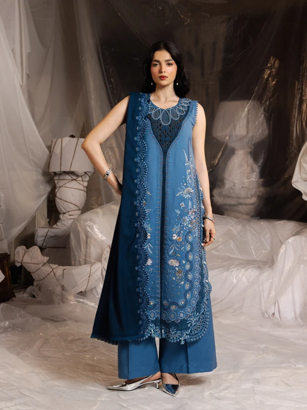Parishay Royal Galleria Luxury Marina Collection'26 – RG-01 | Embroidered 3 Piece Marina Suit