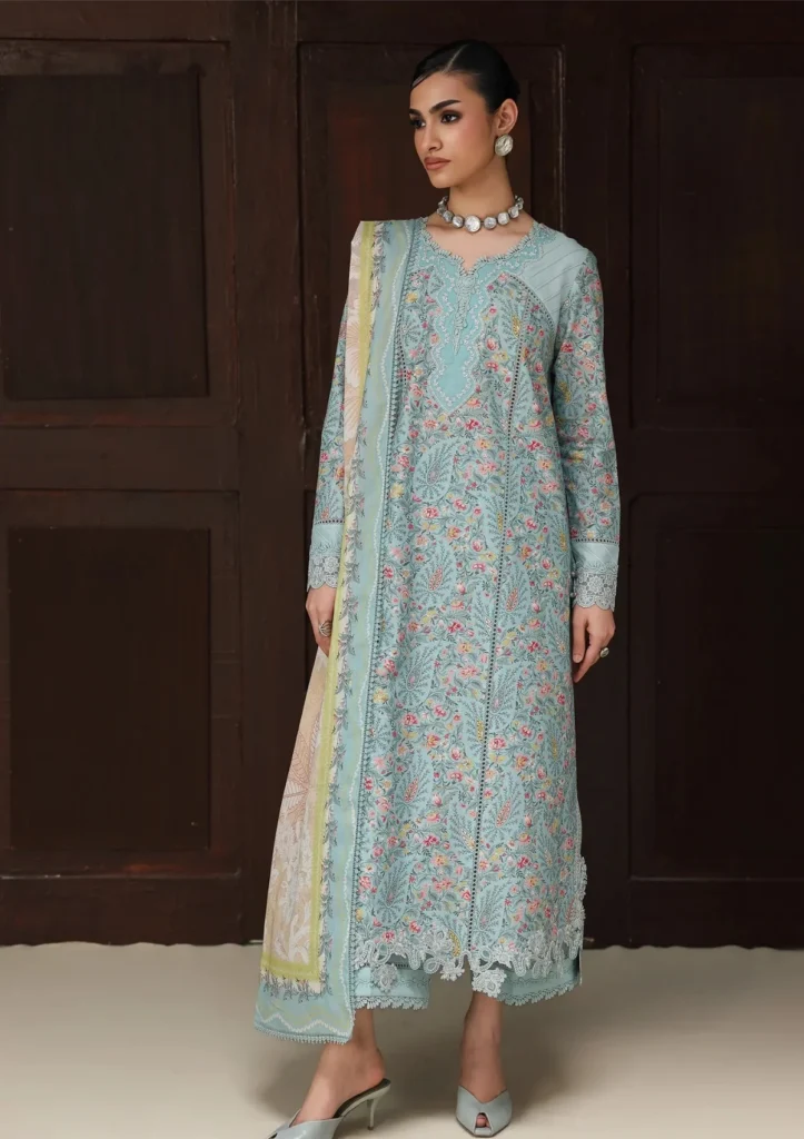 Qalamkar Qprints Drop II Nazia 3 Piece Unstitched Digital Printed Lawn Suit QQP-04-A