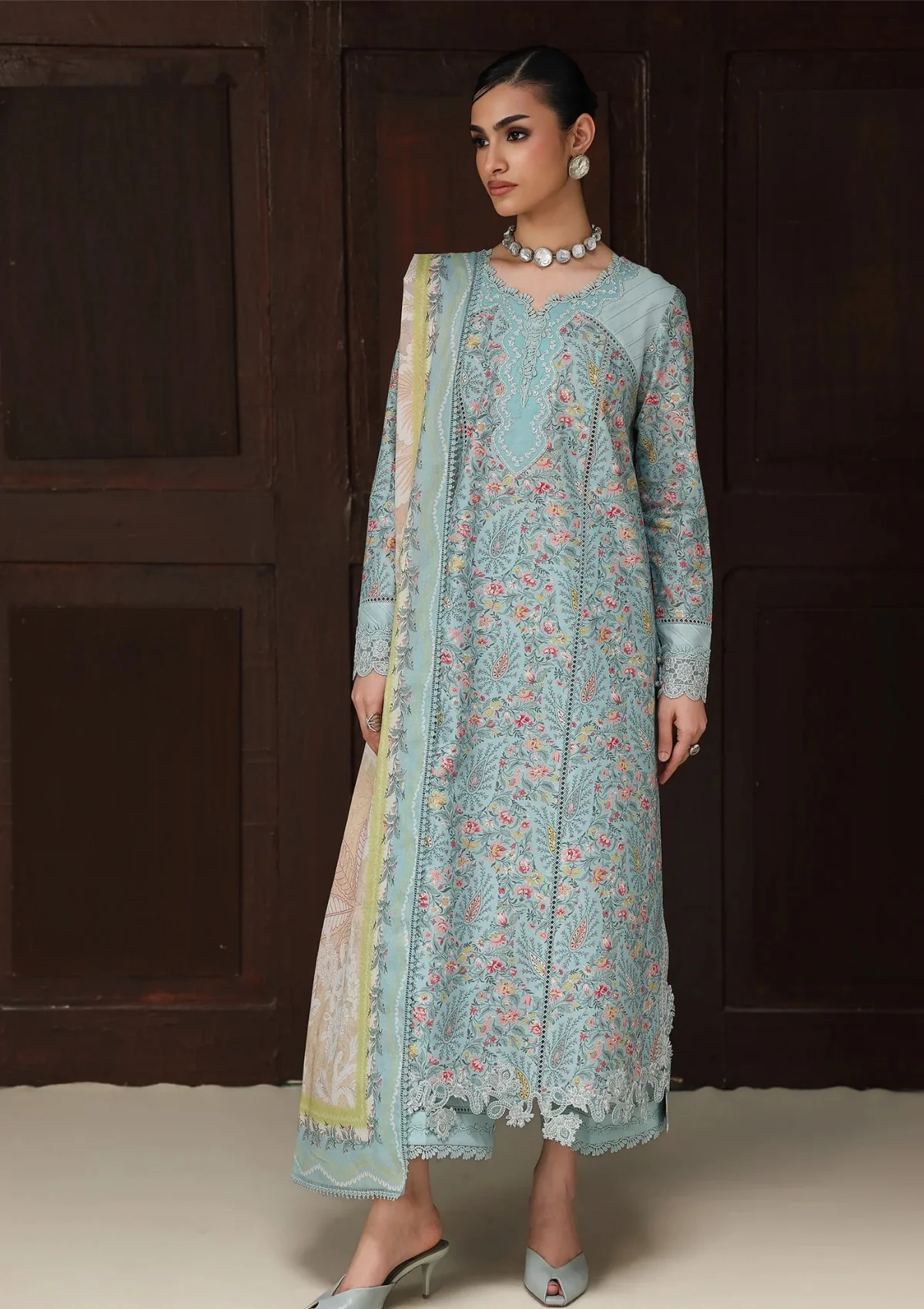 Qalamkar Qprints Drop II Nazia 3 Piece Unstitched Digital Printed Lawn Suit QQP-04-A
