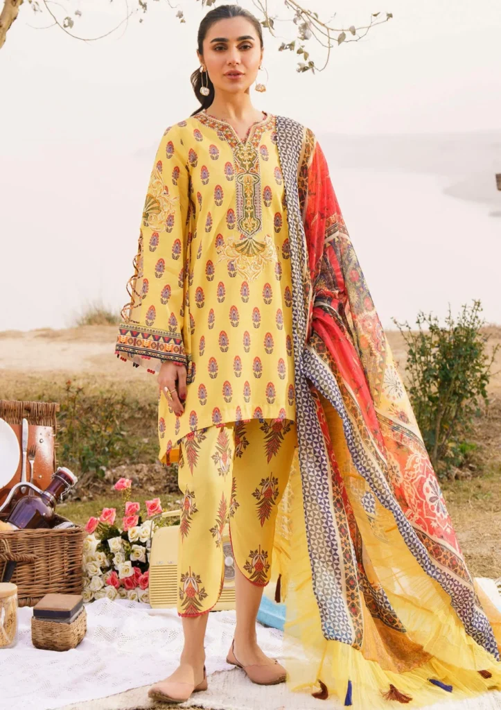 Meraki Summer Vol 1 by Asifa & Nabeel Digital Printed Lawn 3 Piece Suit Sonnet U141M004