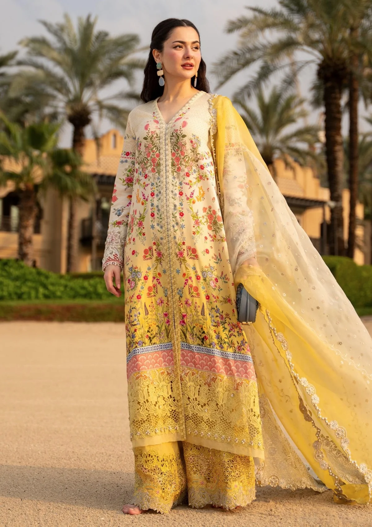 Faiza Saqlain Aya Luxury Lawn 26 Arta 3 Piece Unstitched Embroidered Lawn Suit