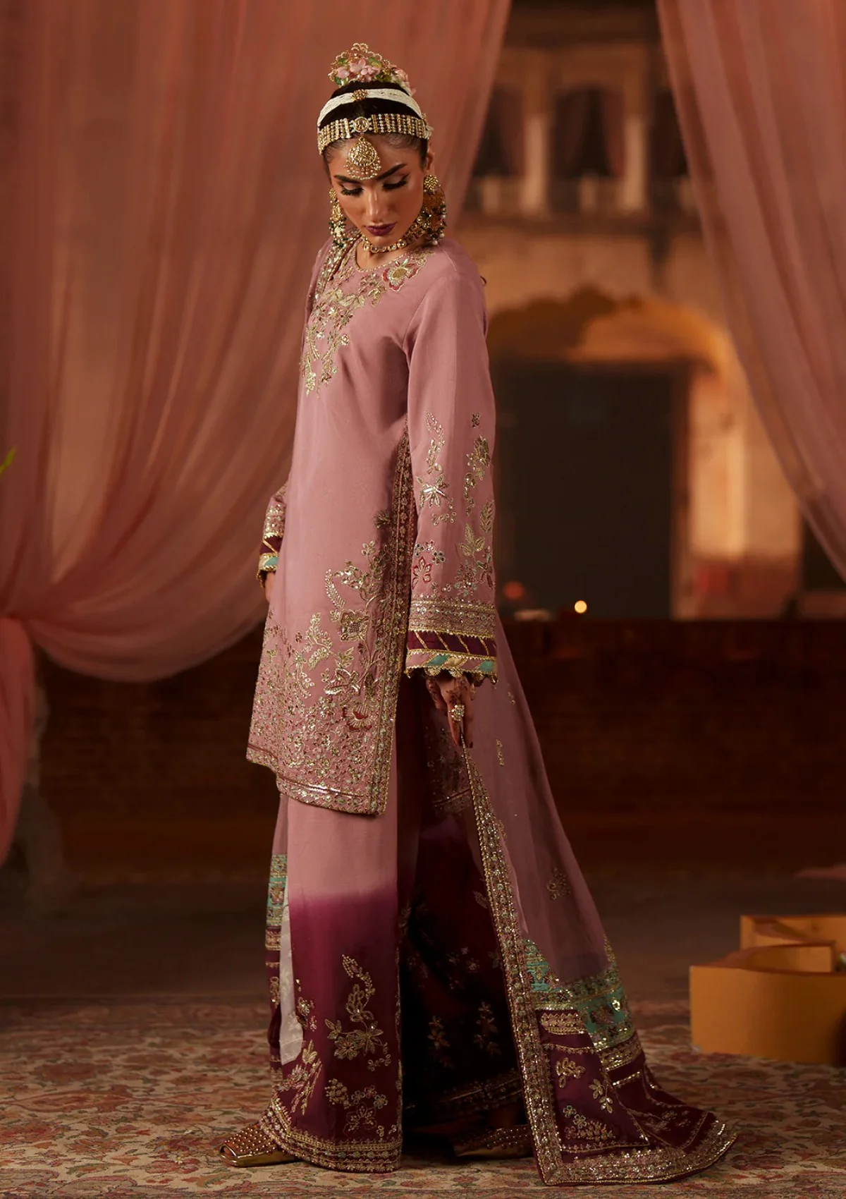 AJR Abbas Jamil Rajpoot Meharma Aylaa 3 Piece Unstitched Embroidered Rawsilk Suit ASE-23