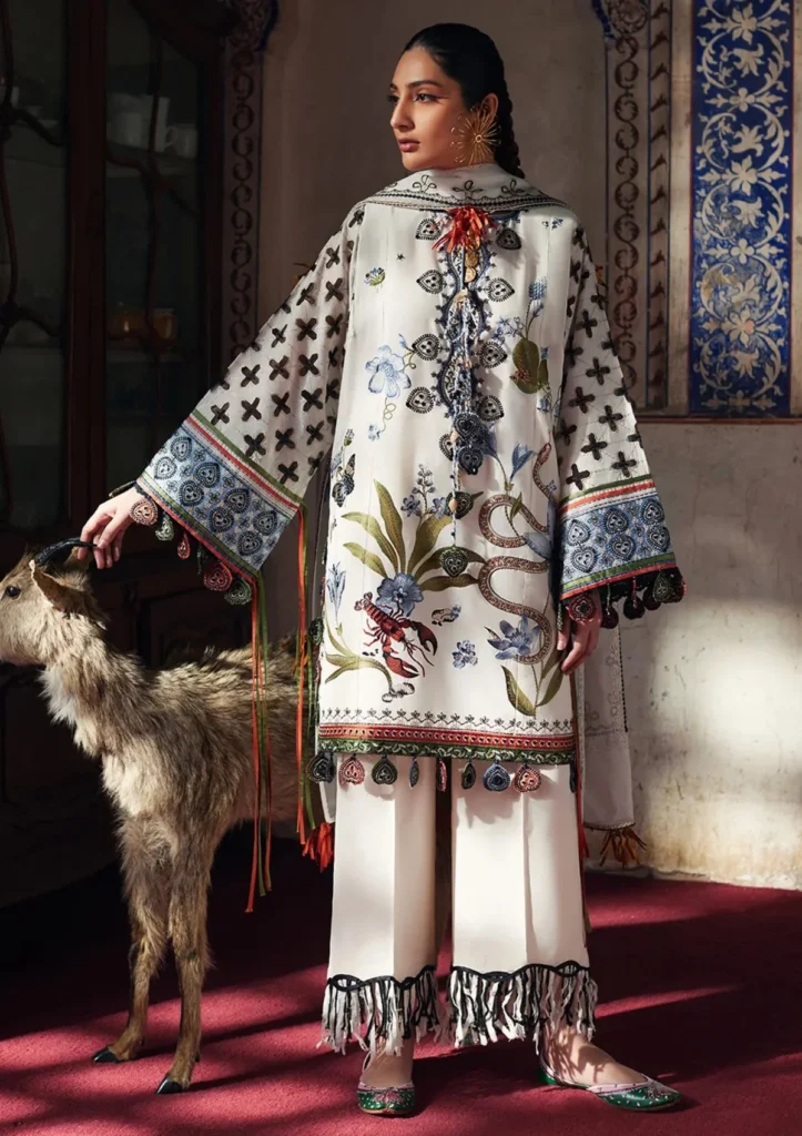 Elan Lawn'25 Embroidered 3 Piece Suit Azureh B EL25-04B