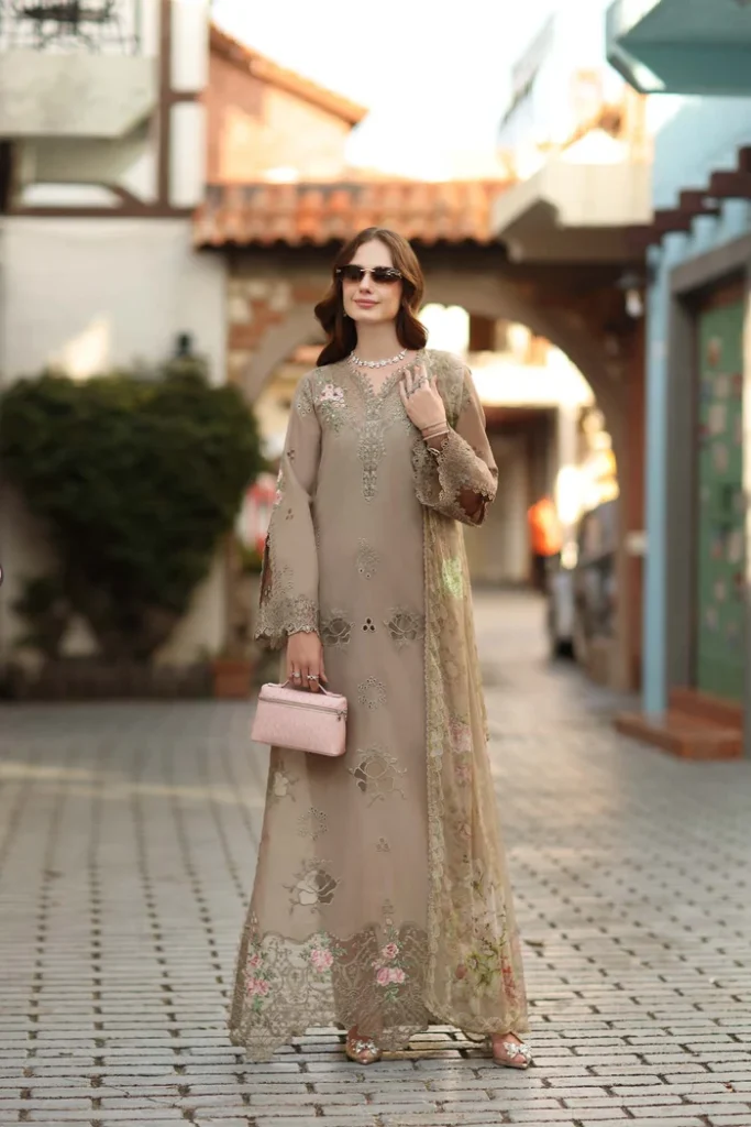 Noor by Saadia Asad Luxe Chikankari 26 3 Piece Unstitched Embroidered Lawn Suit D3-B