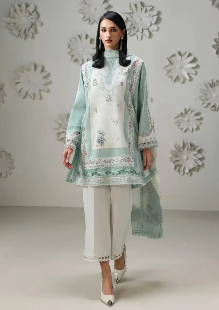 Qalamkar Qprints Drop II Rasha 3 Piece Unstitched Digital Printed Lawn Suit QQP-05-B