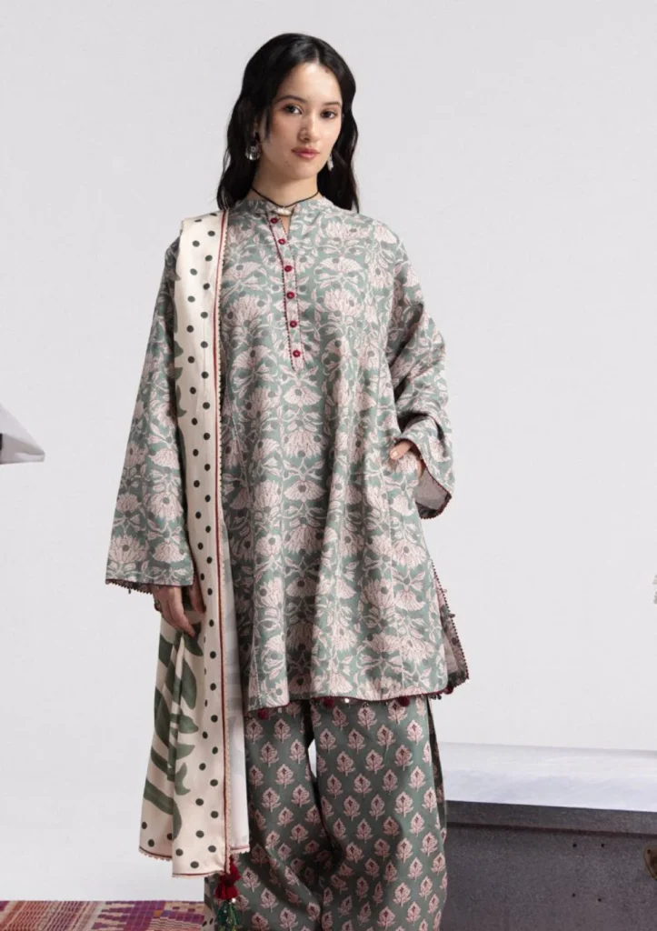 Coco Prints Volume 4 by Coco by Zara Shahjahan Digital Printed Linen 3 Piece Suit Elowen D#07A