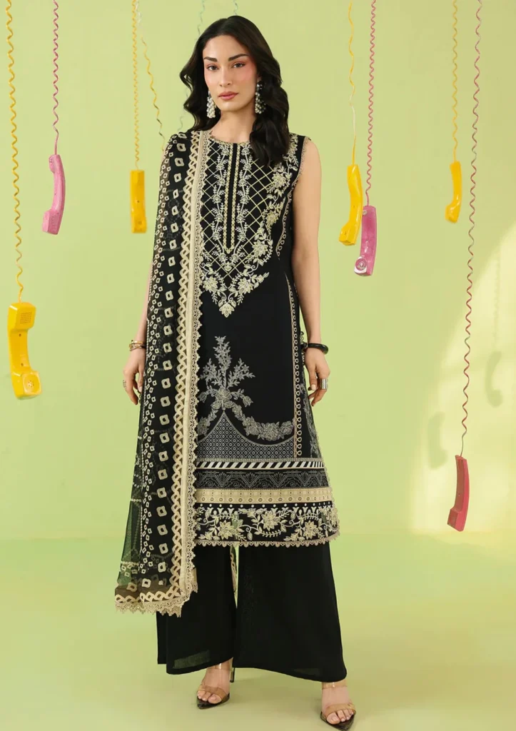 Mahnur Anaya Lawn'26 Vol 2 – AN2-14 | Embroidered 3 Piece Lawn Suit with Printed Chiffon Dupatta