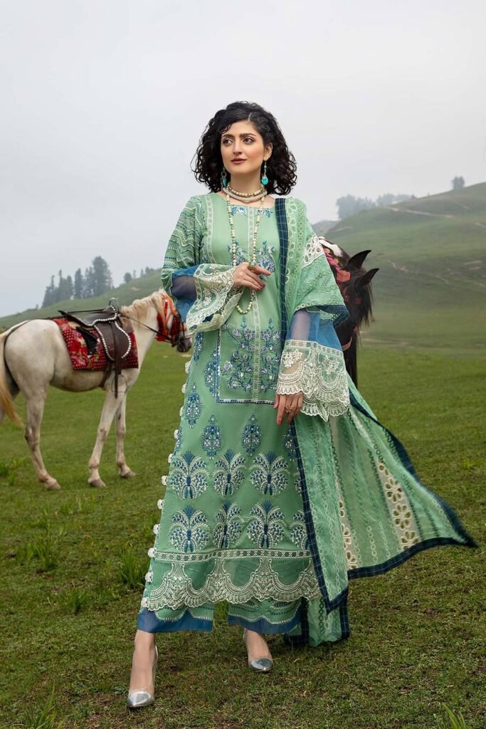 Charizma Mohay Eid Collection – Unstitched Embroidered Lawn 3 Piece Suit with Chiffon Dupatta ED-10