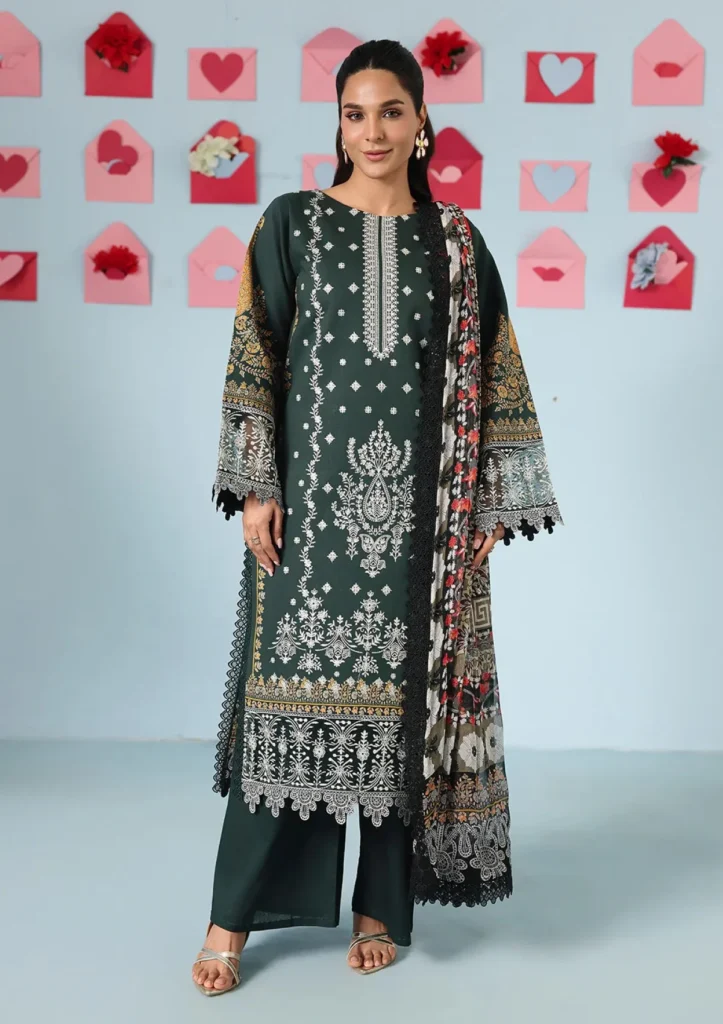 Mahnur Anaya Lawn'26 Vol 2 – AN2-18 | Embroidered 3 Piece Lawn Suit with Printed Chiffon Dupatta