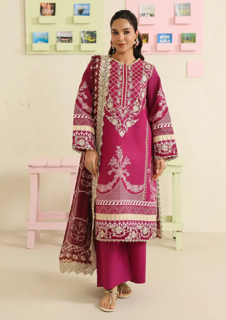 Mahnur Anaya Lawn'26 Vol 2 – AN2-20 | Embroidered 3 Piece Lawn Suit with Printed Chiffon Dupatta