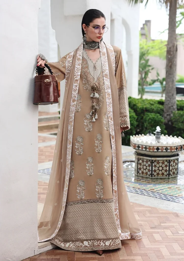 Nuvera The Queen of Hearts by Mushq Hemline Queen's Promise 3 Piece Unstitched Embroidered Raw Silk Suit