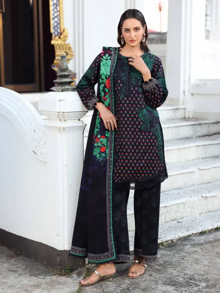 Charizma Aniq Navy Blue Linen 3 Pc Winter Suit ANW6-07