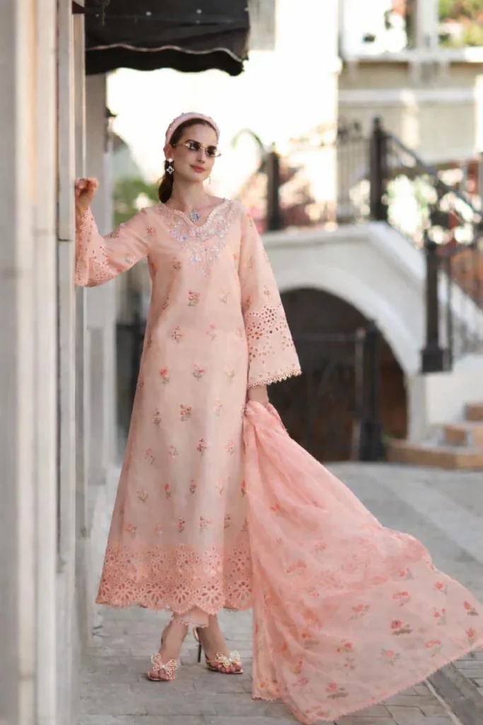 Noor by Saadia Asad Eid Luxe Printskhaas 3 Piece Unstitched Embroidered Lawn Suit D8B