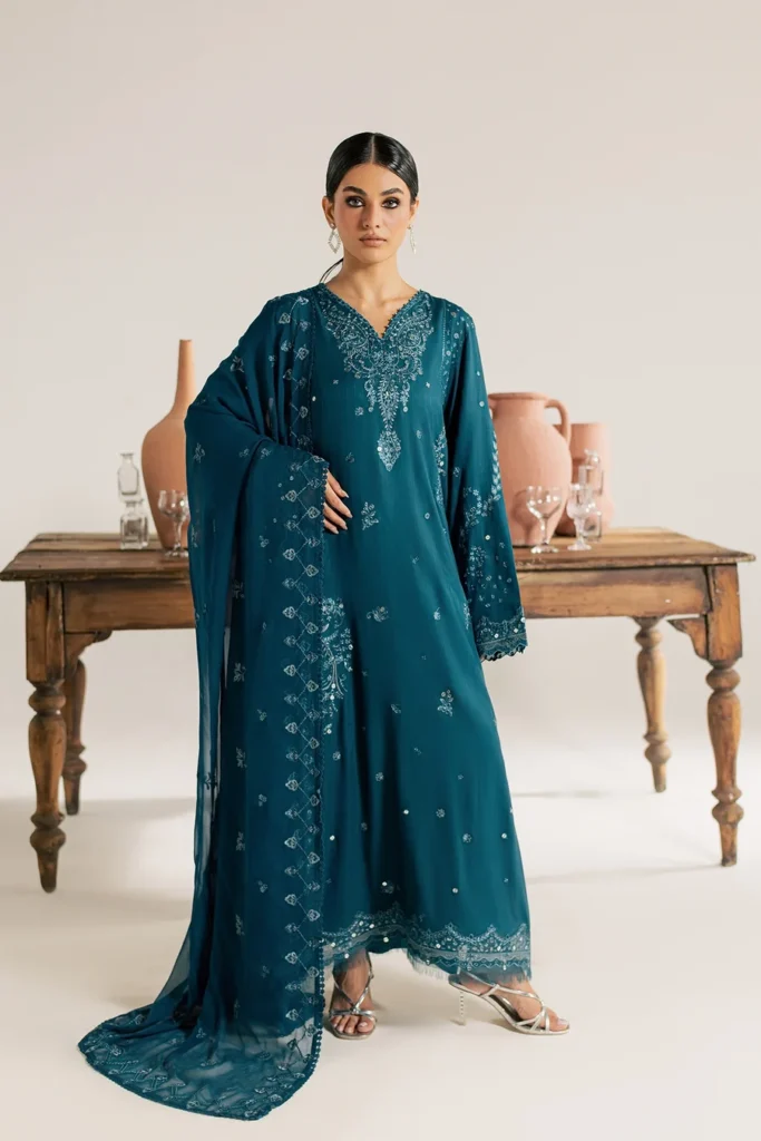 Daria Exclusive by Daria Embroidered Viscose 3 Piece Suit DA-146