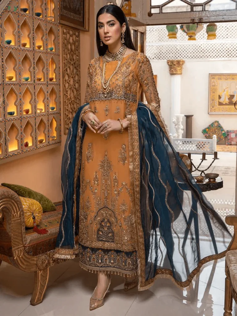 Charizma Dastan-e-Jashan – Unstitched Embroidered Formal Chiffon 3 Piece Suit DJ-04