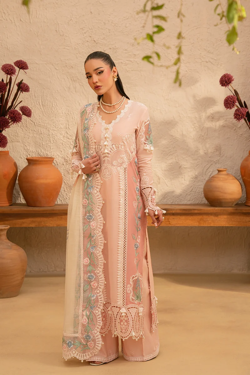 Saira Rizwan Luxury Embroidered Lawn 3 Piece Suit Freya SRL25-09 - Image 2
