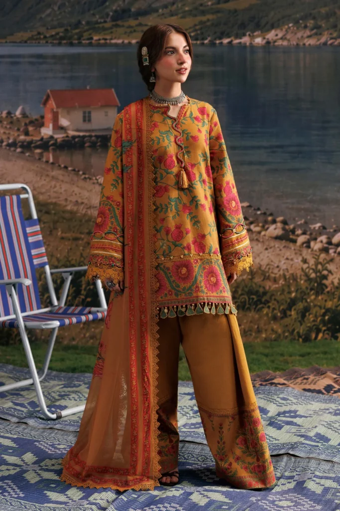 M Basics by Maria.B 06-B – Unstitched Khaddar 3 Piece Suit with Silk Dupatta